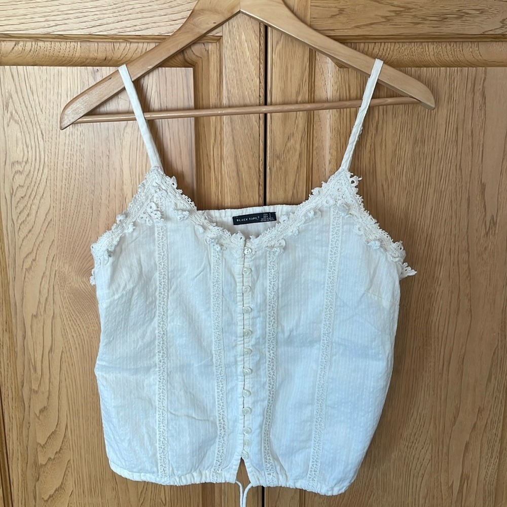 Black Tape White Camisole size small
